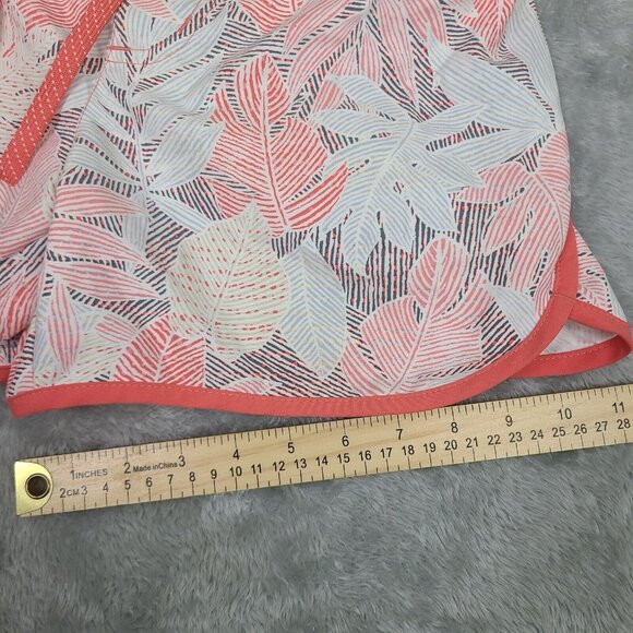 Columbia PFG Tropical Print Shorts Women's Size Small Orange and White - Picture 9 of 10